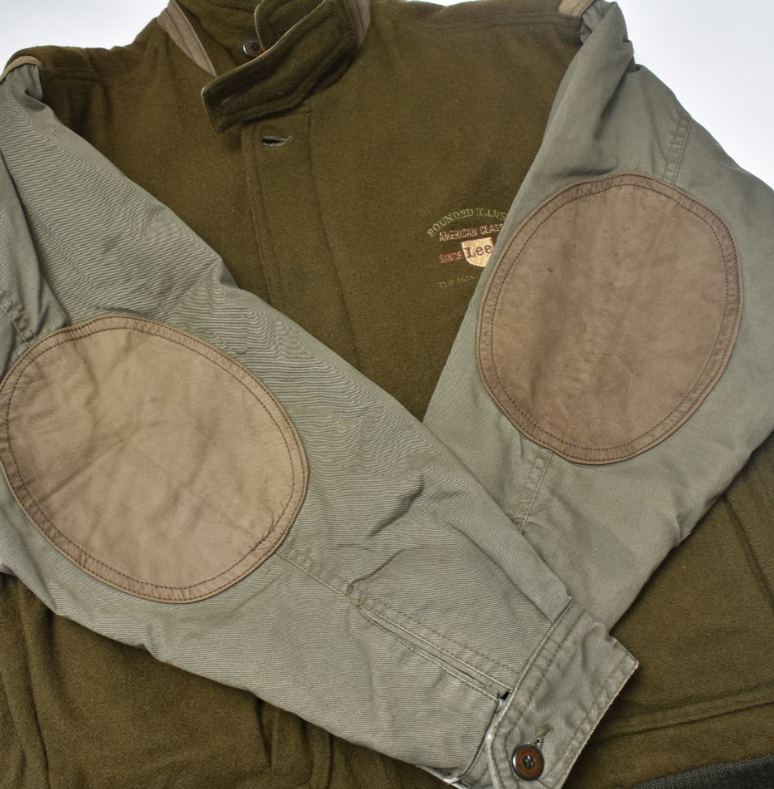 90S LEE 울 레더코튼 항공점퍼 봄퍼 자캣 반티지 L N0726 상품이미지9