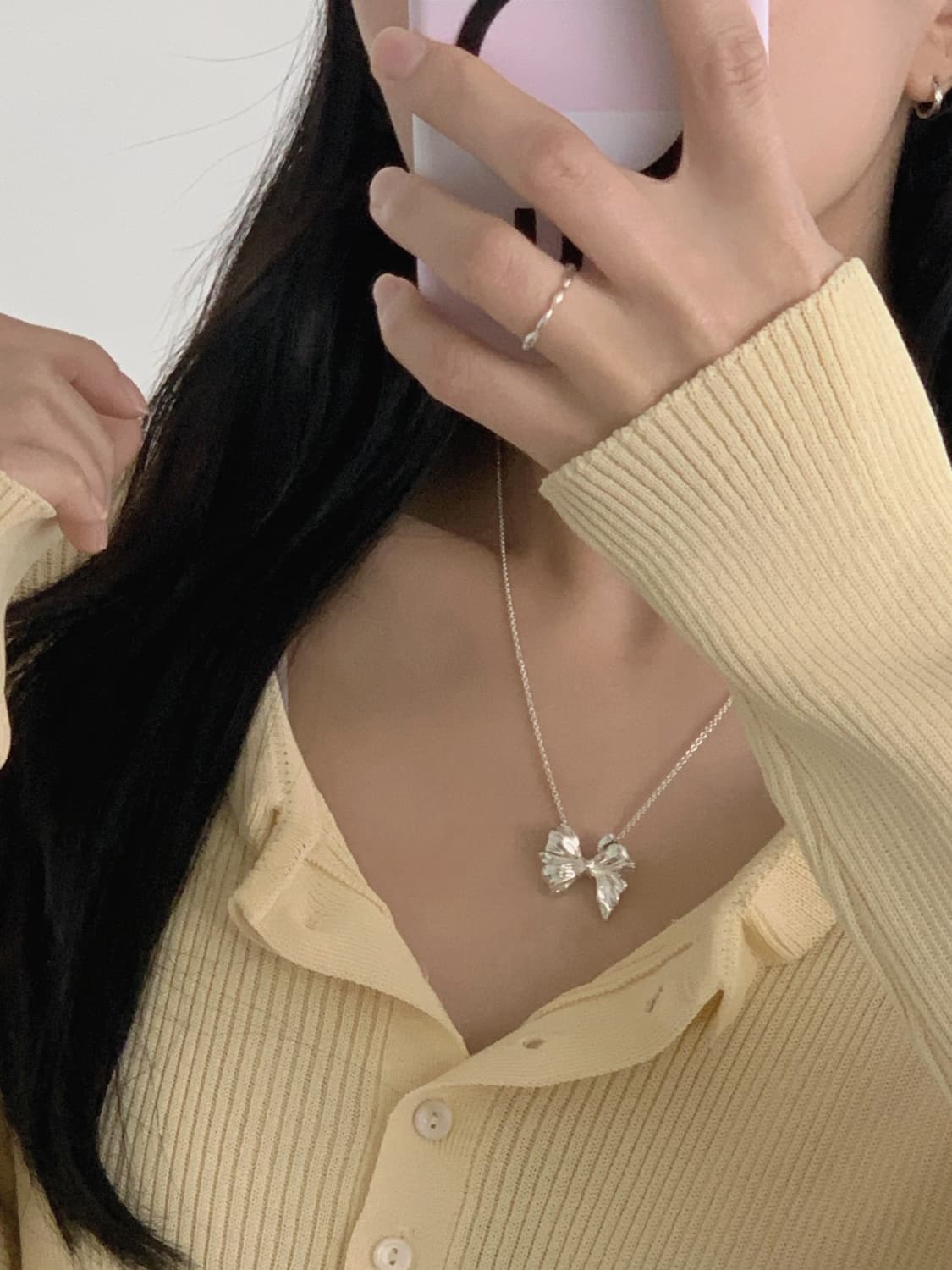 [ 티파니앤코 ]  티파니 라지 보우 리본 목걸이 상품이미지5