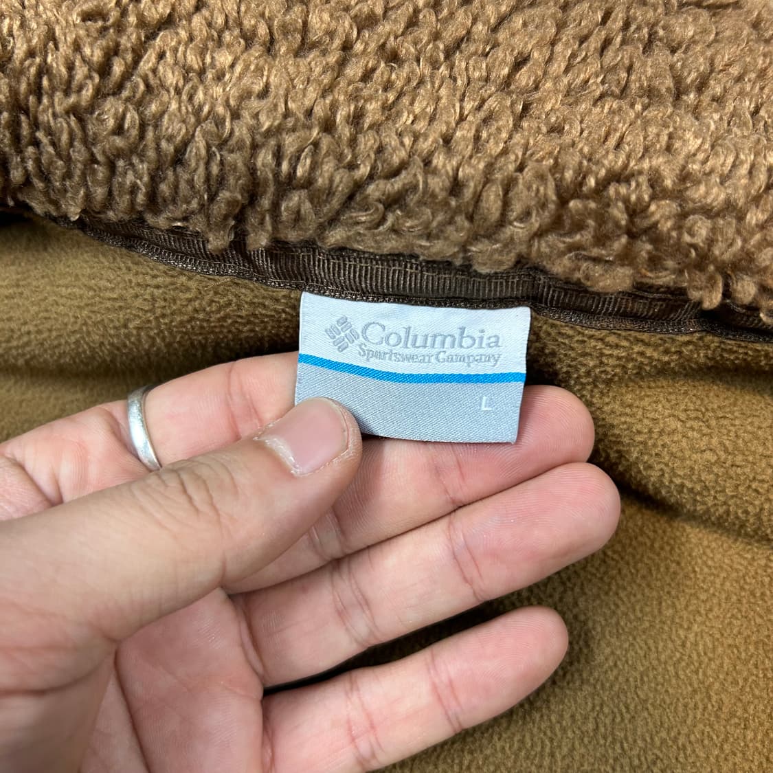 L) 컬럼비아 브라운 플리스 후리스 파일 자켓 상품이미지6