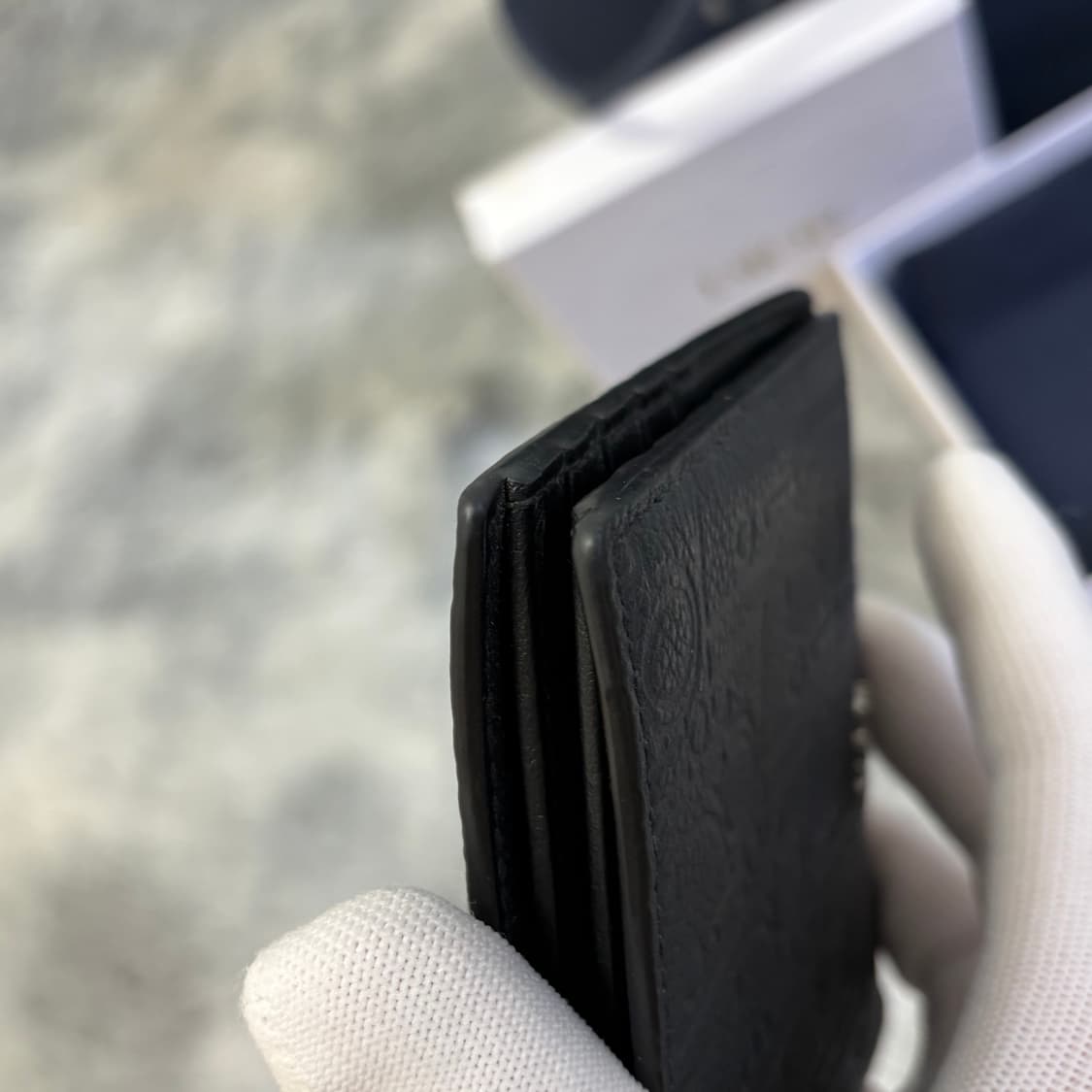 디올 오블리크 그래비티 반지갑 블랙 풀박스 상품이미지4