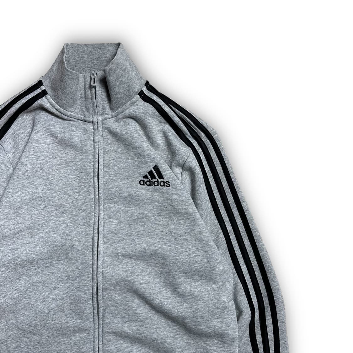 아디다스 스몰로고 삼선 그레이 코튼집업 상품이미지1