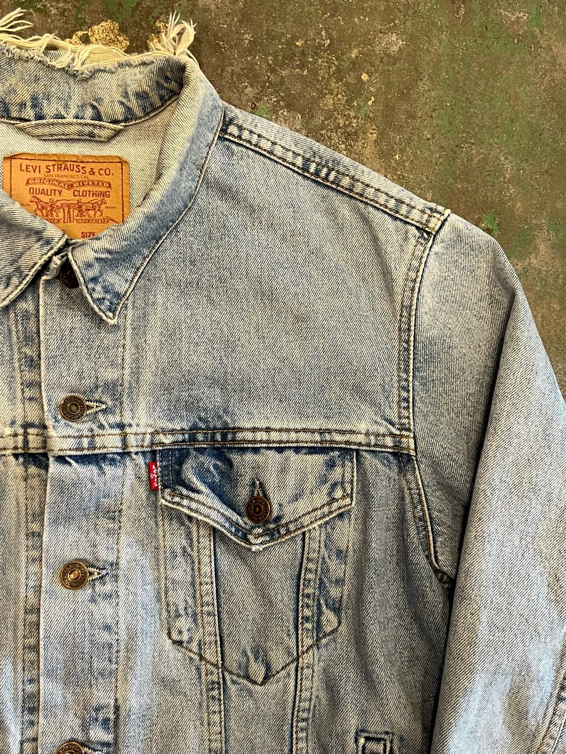 90's [L] 리바이스 빈티지 데님 트러커 자켓 유럽 타입3 상품이미지4