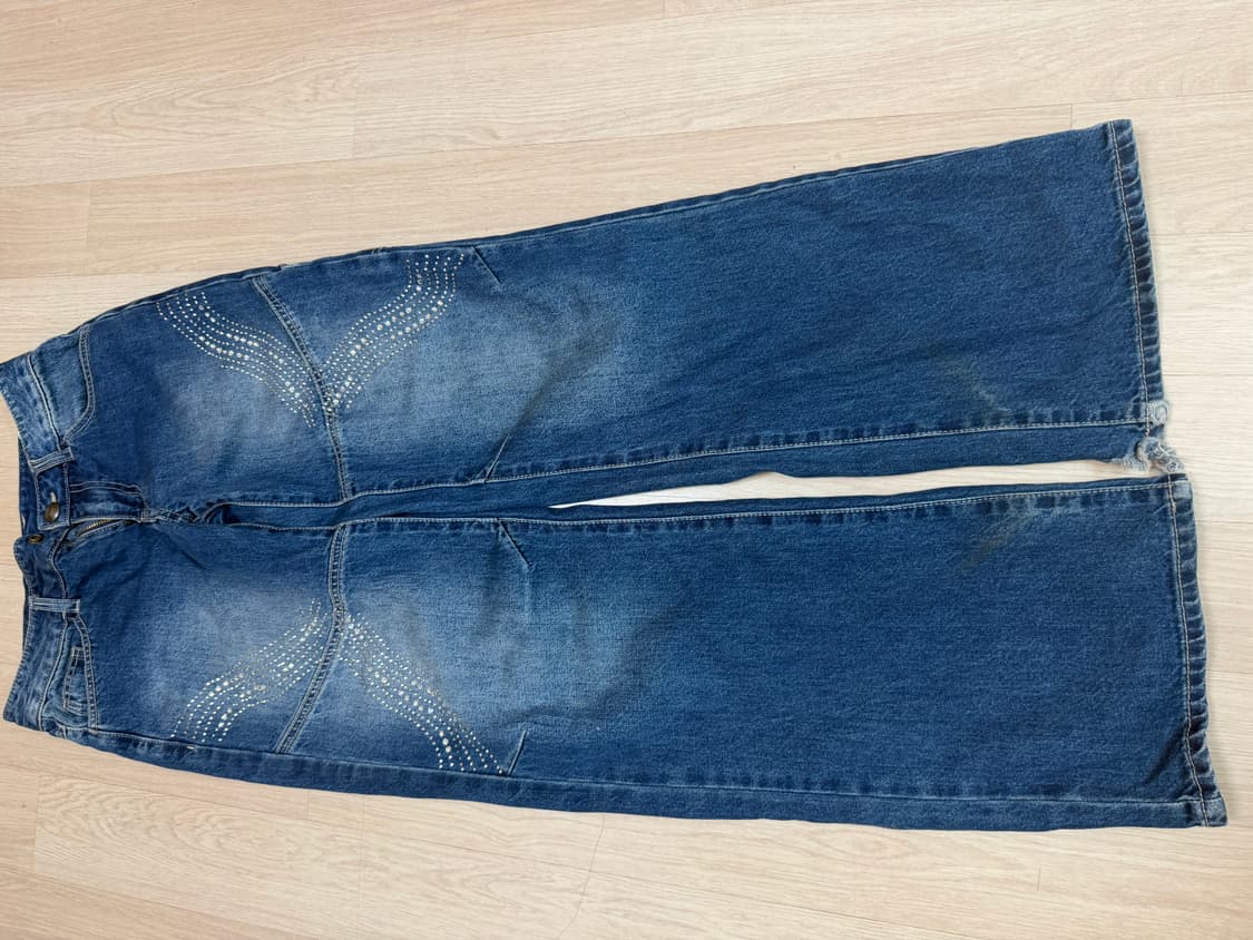 스컬프터 로우라이즈 비즈 데님 xs 상품이미지3