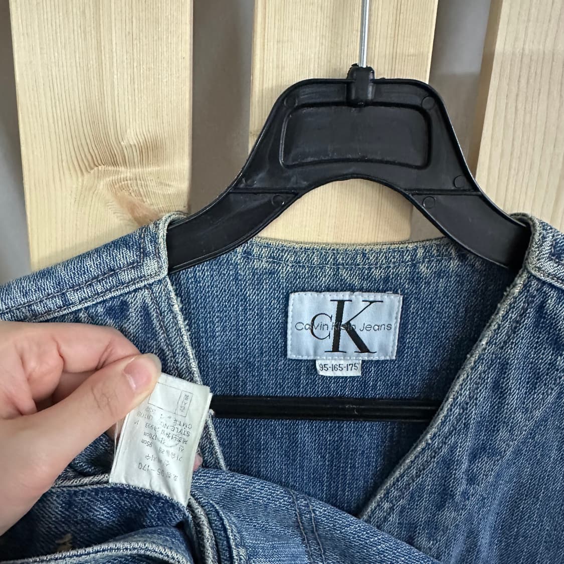 (M) 캘빈클라인 CK 90s 데님 베스트 자켓 상품이미지5