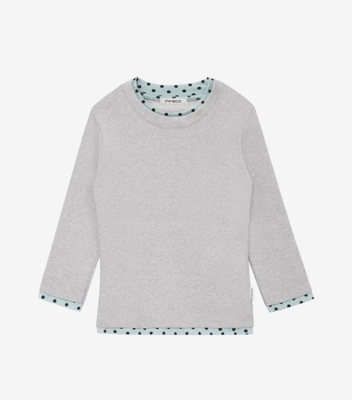 미레코 MINI DOT TRIM T GREY 상품이미지1