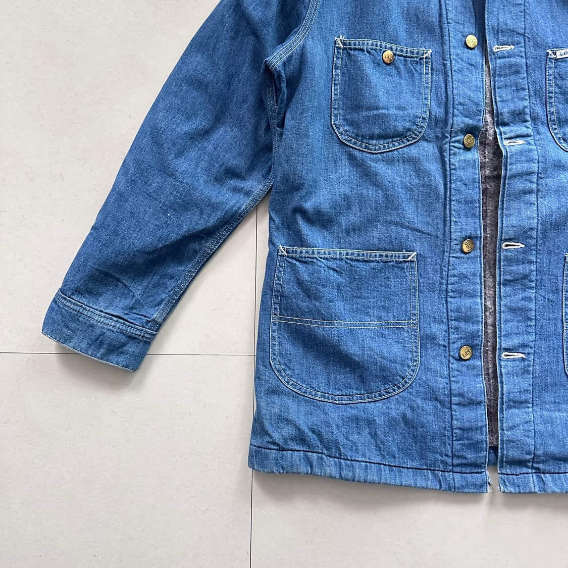 70s 리(Lee) 데님 블랭킷 초어자켓 81-LJ 42L 상품이미지4