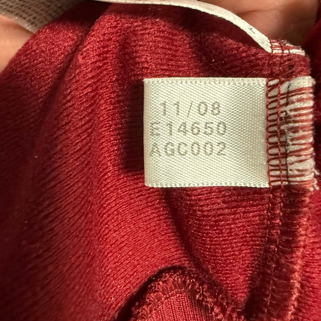 아디다스 파이어버드 져지 버건디 화이트 100 트랙탑 상품이미지5