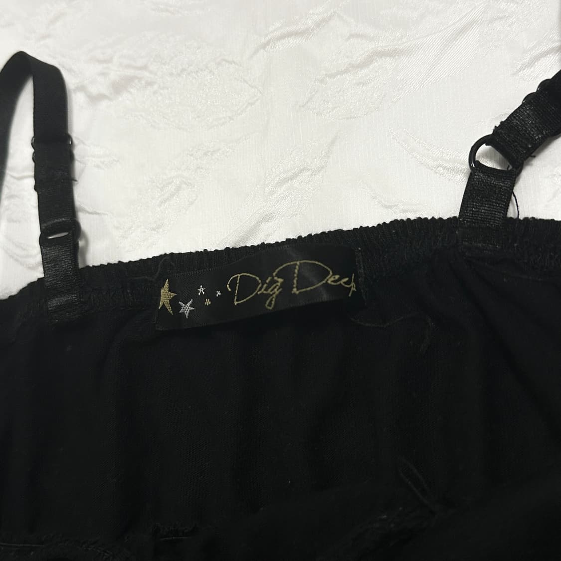 빈티지 digdeep 디그딥 갸루 펑크 골드 링 슬리브리스 탑 상품이미지4