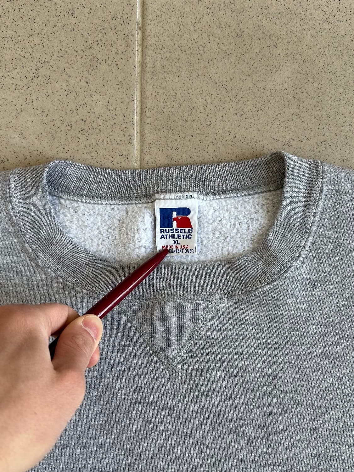 90s 빈티지 러셀 스웻셔츠 그레이 XL USA 상품이미지6