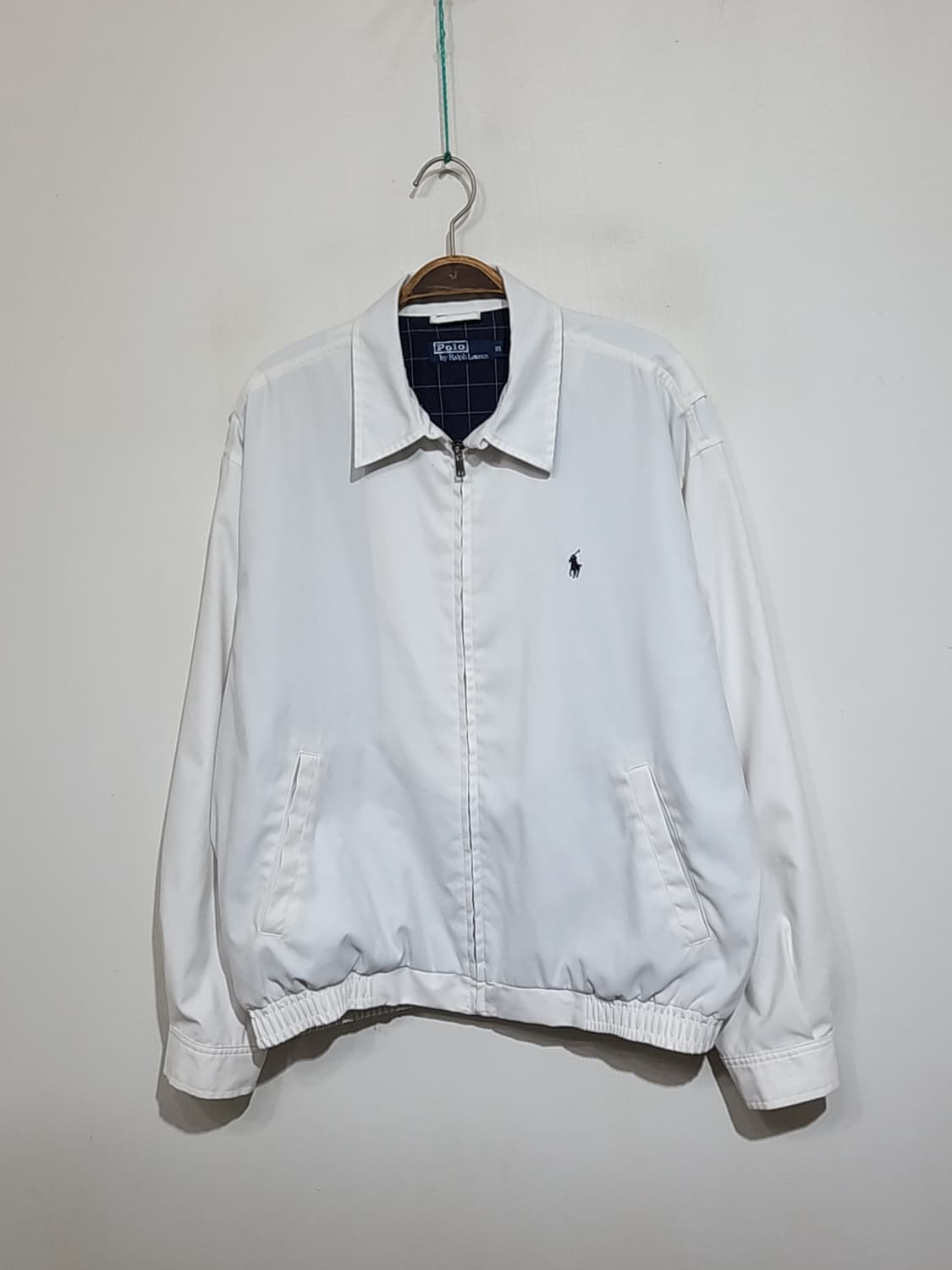 (105) 랄프로렌 폴로 블루종 점퍼 화이트 로고 자켓  상품이미지1
