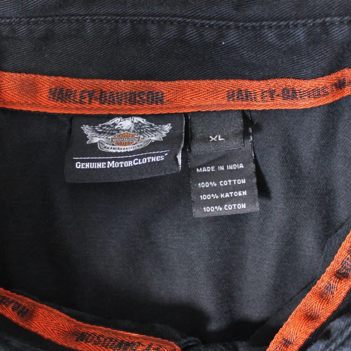 Harley Davidson 백자수 레이싱 블랙 반팔 워크 셔츠 상품이미지8