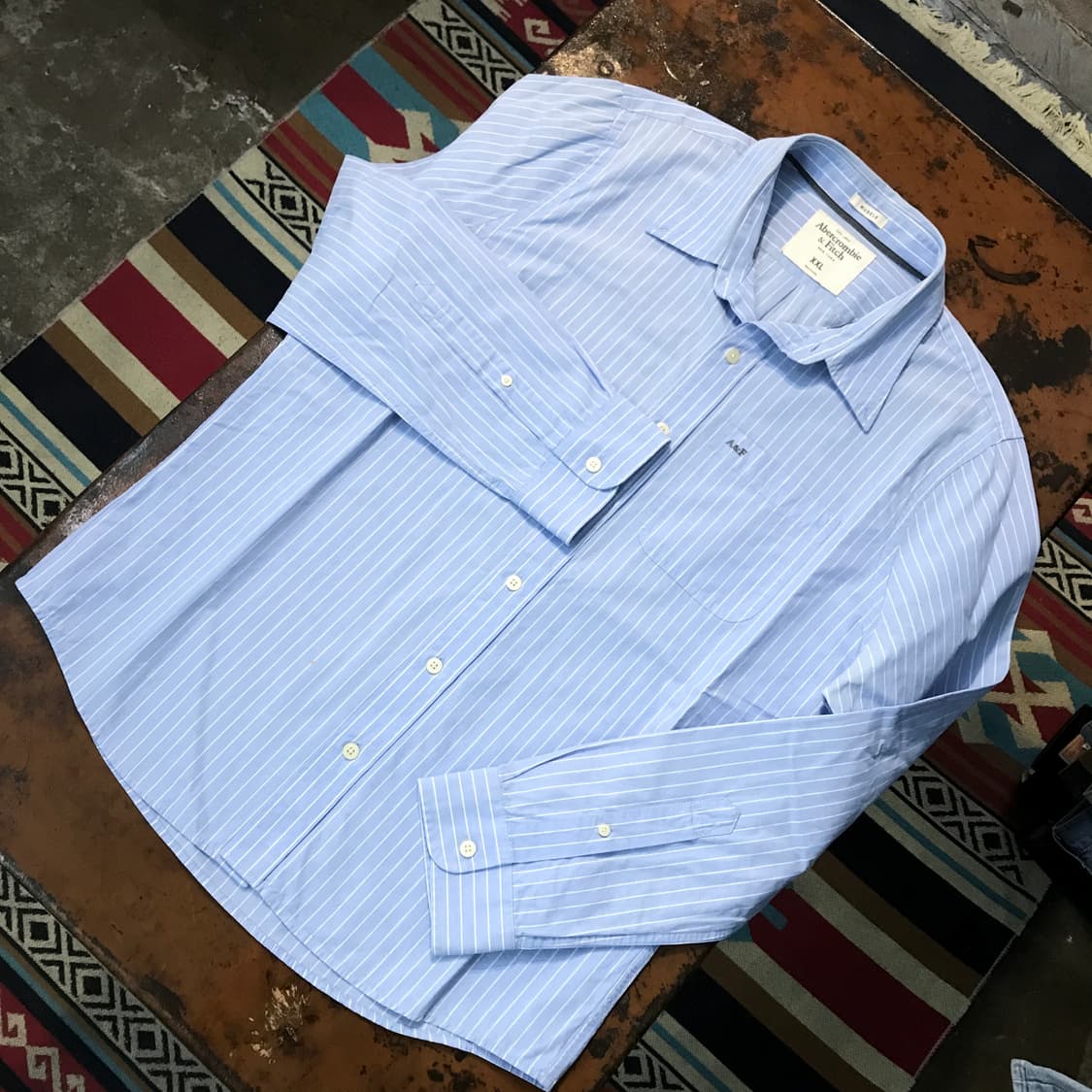 아베크롬비 소라 스트라이프 셔츠 남성 105 사이즈  상품이미지2