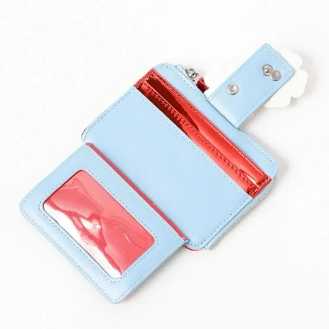 빔즈 플라워 카드 지갑 동전 케이스 색소폰 블루 하늘 레드 빨강 블루 상품이미지2