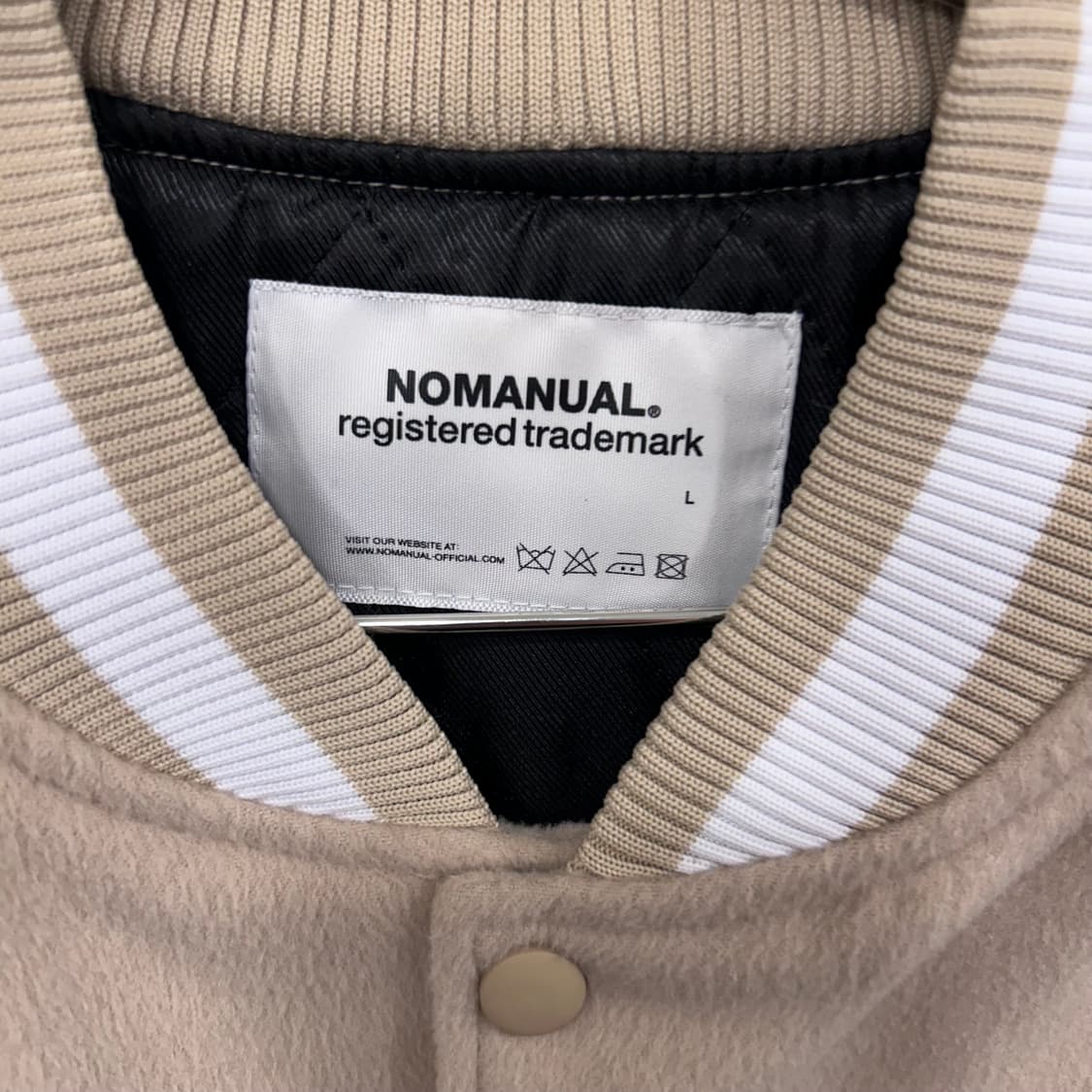 노매뉴얼 NM 와펜 이너퀼팅 울 스타디움 자켓 상품이미지3