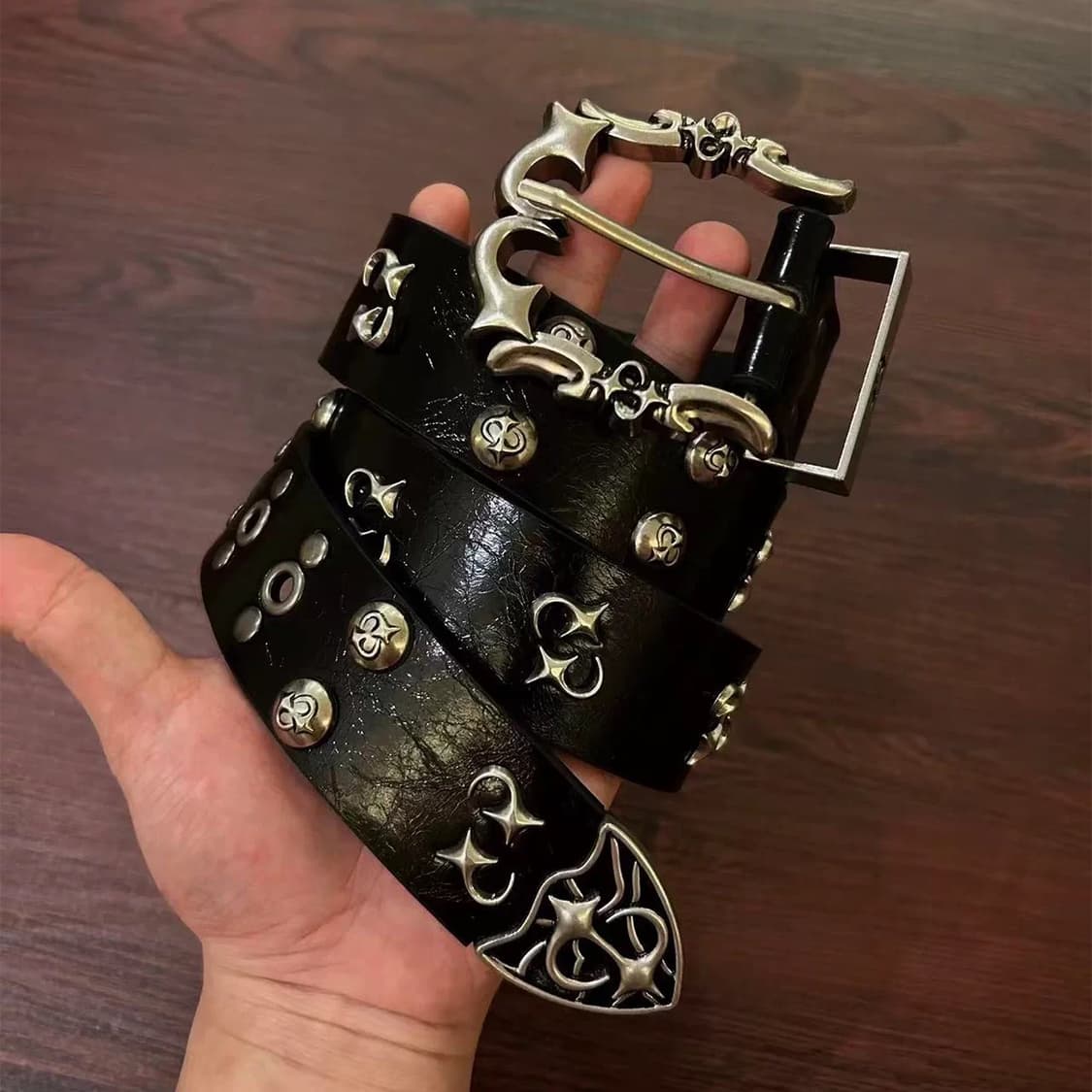 스터드 래더 벨트 상품이미지1