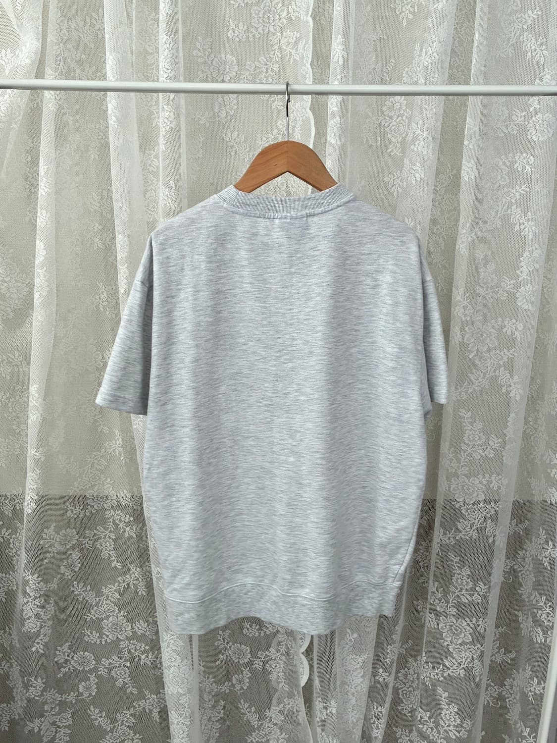 S) 공용 코드그라피 맨투맨 반팔 티셔츠 그레이 상품이미지2