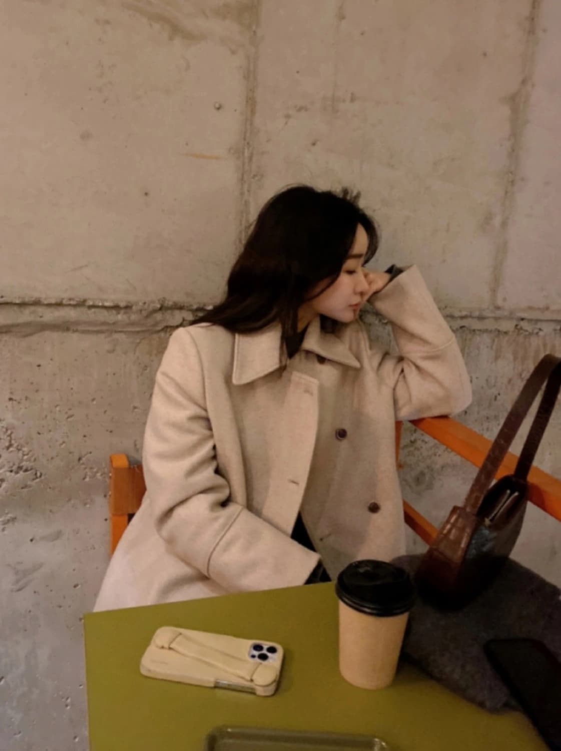 비커밍27 울 피코트 오트밀 상품이미지2