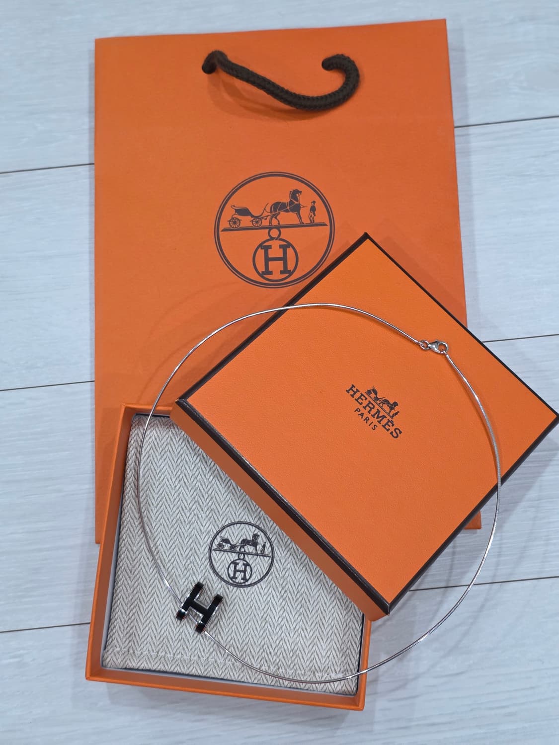 에르메스 팝아슈 레귤러사이즈 블랙 실버 상품이미지2