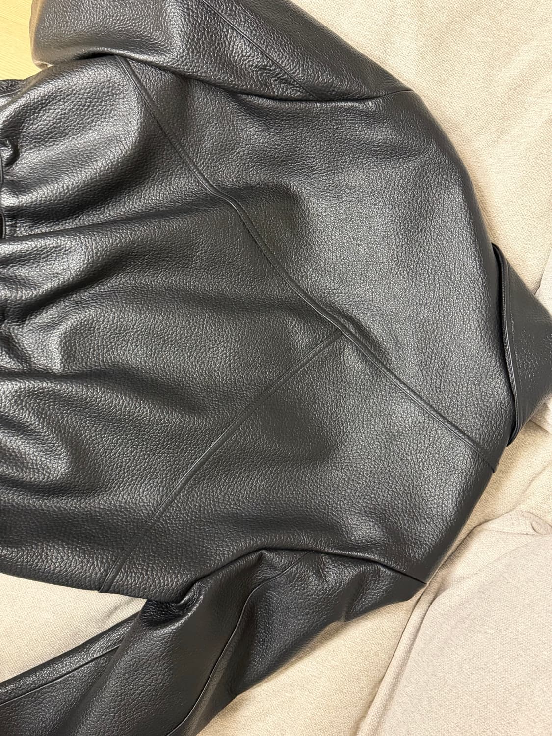 [2]웨이비니스 플로우 라인 레더 자켓 2사이즈 상품이미지4