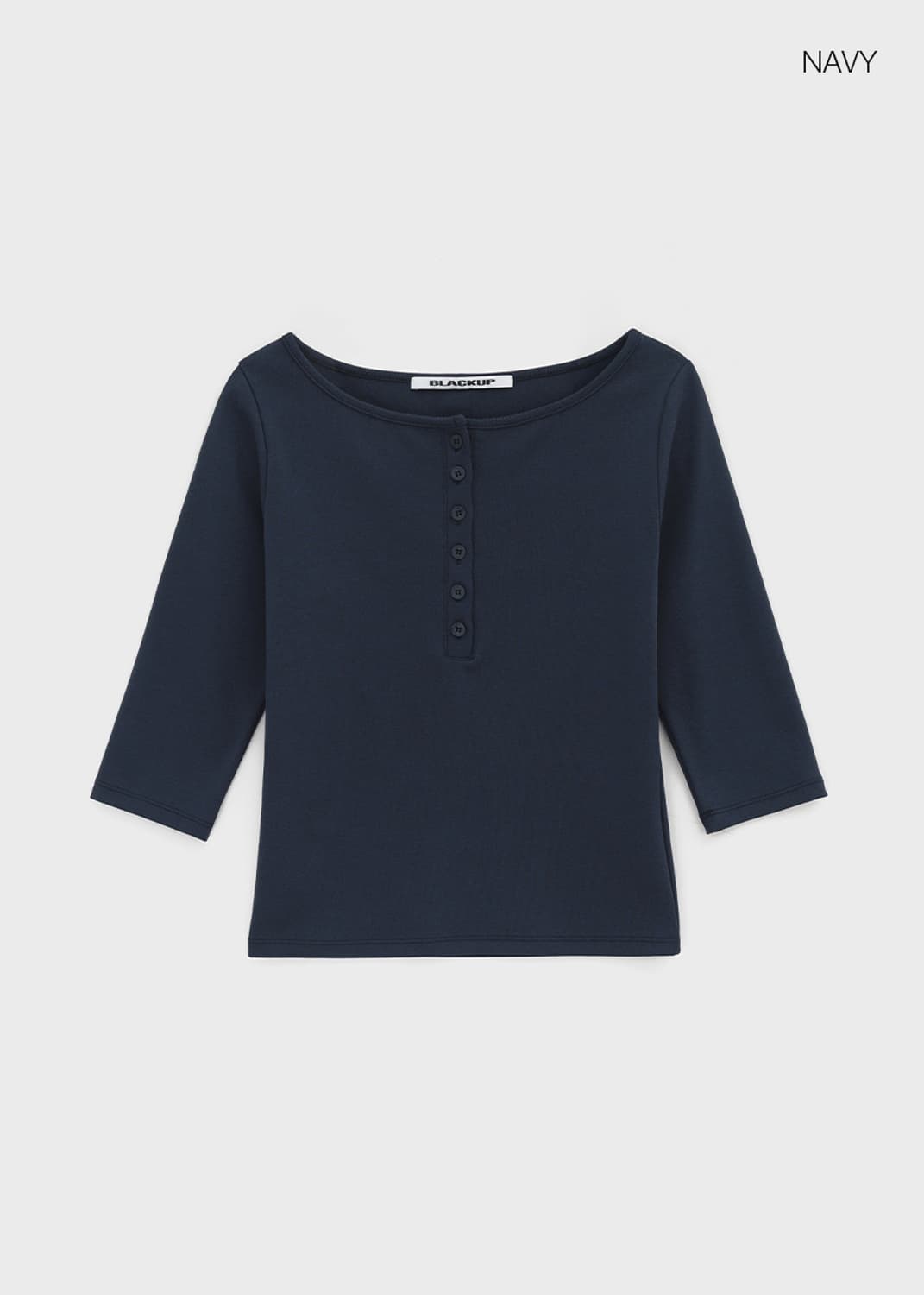 [새상품] 블랙업 텐션 스탠다드 헨리넥 7부티셔츠 상품이미지2