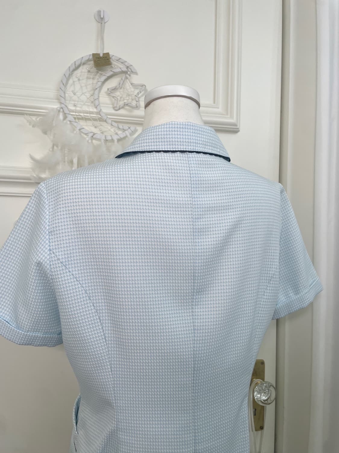 sky blue tweed handkerchief summer jacke 상품이미지5