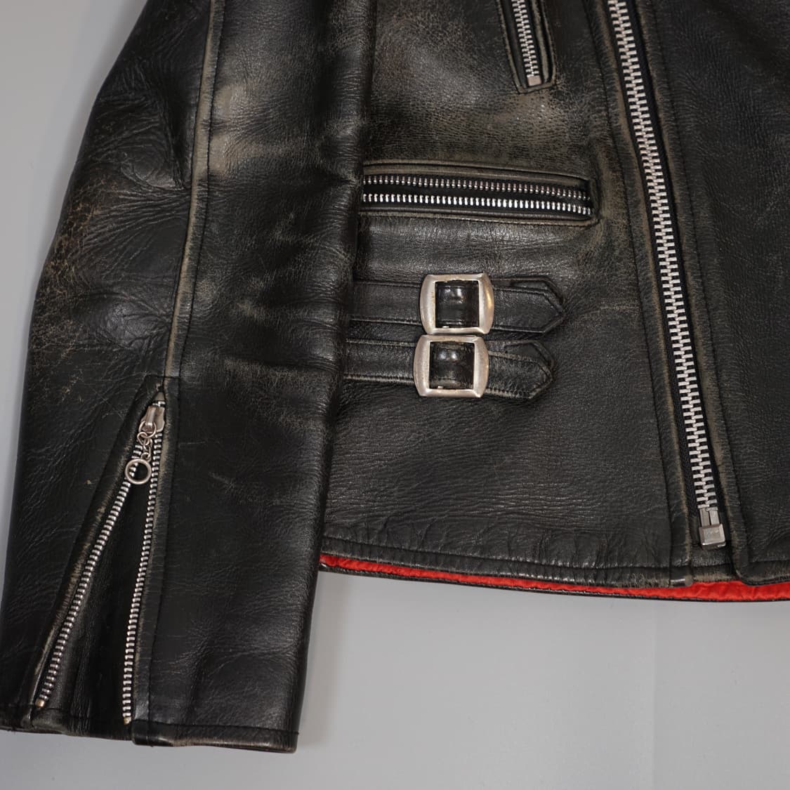 빈티지 더블 라이더 레더자켓 상품이미지6