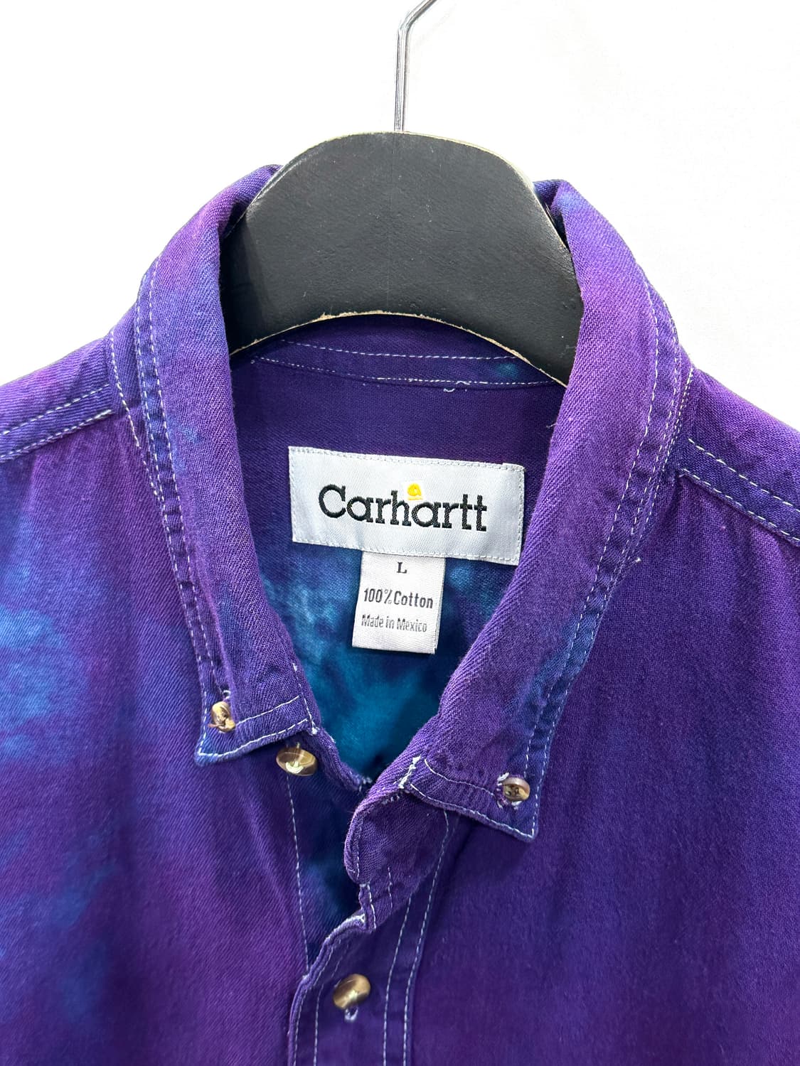 칼하트 퍼플 타이다잉 반팔셔츠 L 상품이미지7