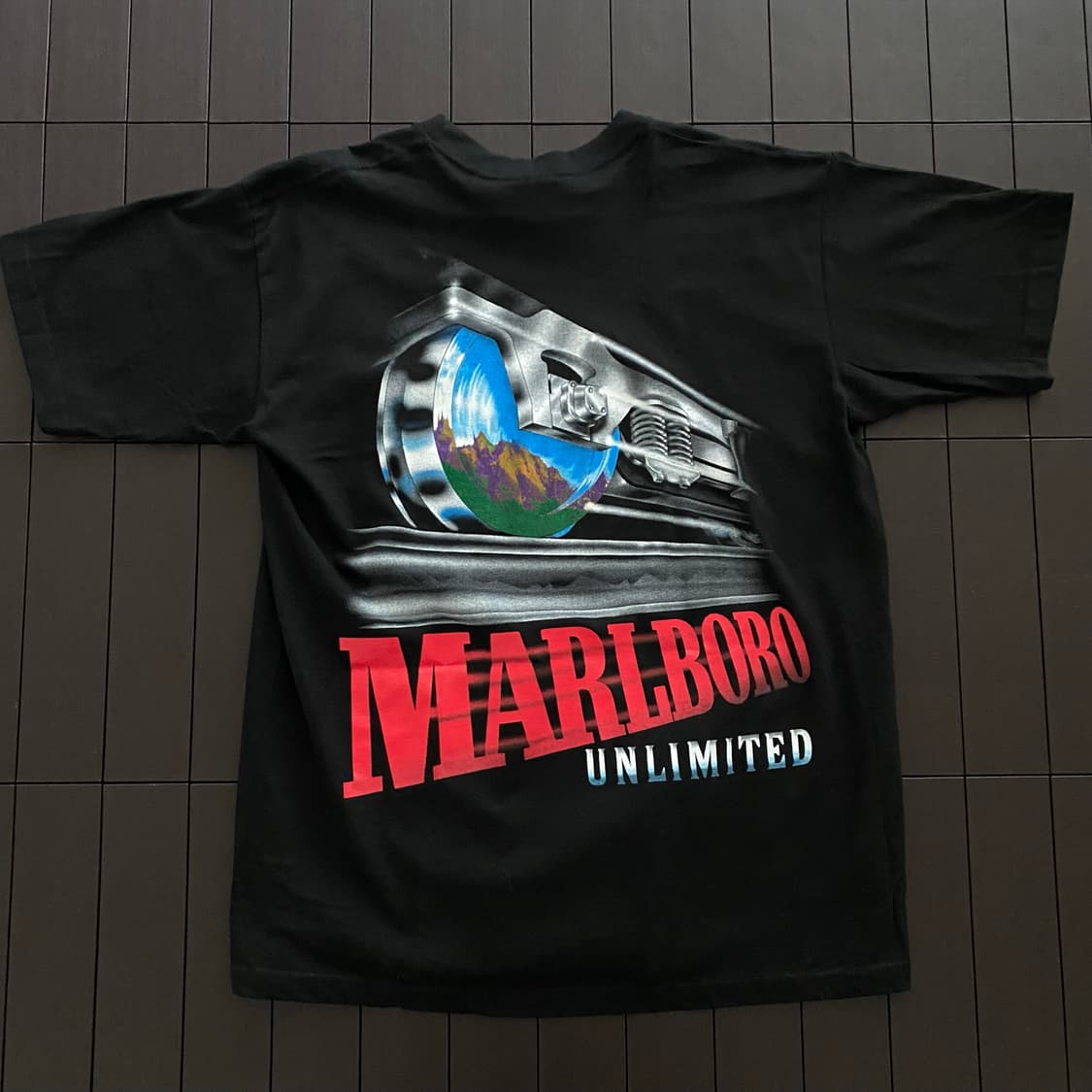 (XL) 90s 빈티지 말보로 트레인 티셔츠 상품이미지1