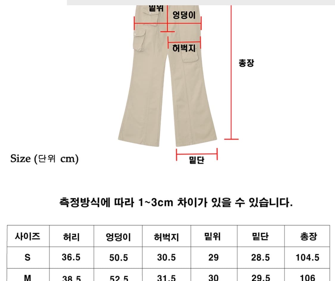 어널러코드 우먼 멀티포켓 부츠컷 카고팬츠 (차콜) 무신사 상품이미지6