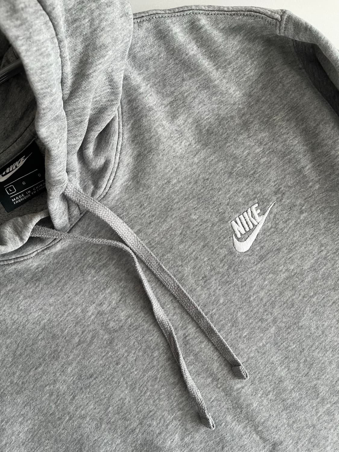 L)나이키 nsw 클럽 후드티 그레이 상품이미지4