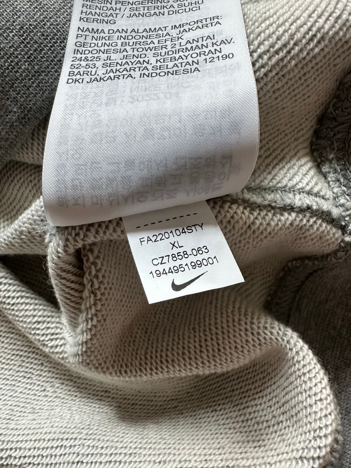 나이키 NIKE 신형 NSW 클럽 스우시 후드티 그레이 상품이미지6