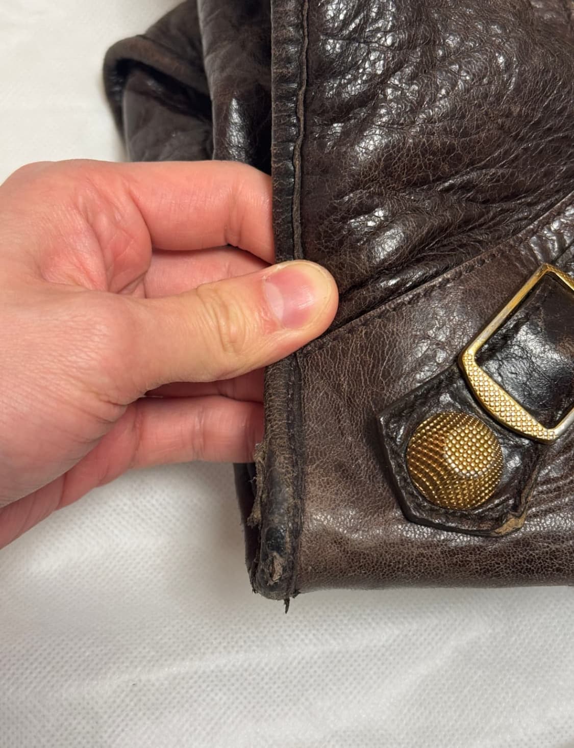 발렌시아가 모터백 라지 브라운 상품이미지4