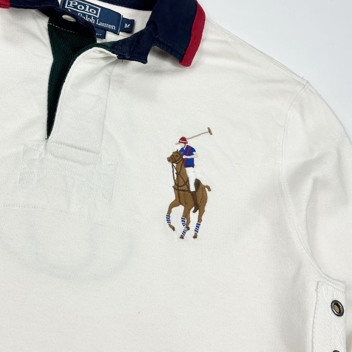 폴로 랄프로렌 빅 포니 화이트 럭비티 맨투맨 (M) 상품이미지4