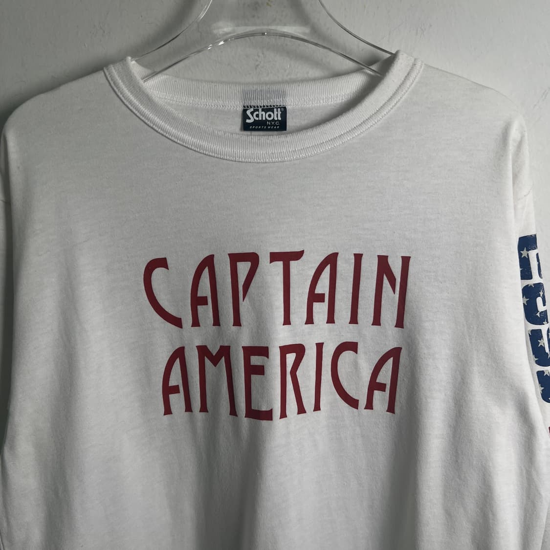 Schott 쇼트 화이트 7부 롱슬리브 M 상품이미지5