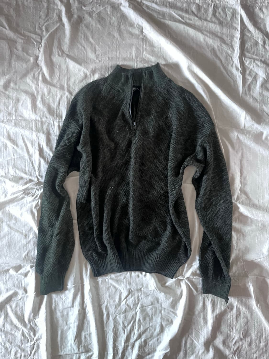 Vintage dark green over fit knit 상품이미지1