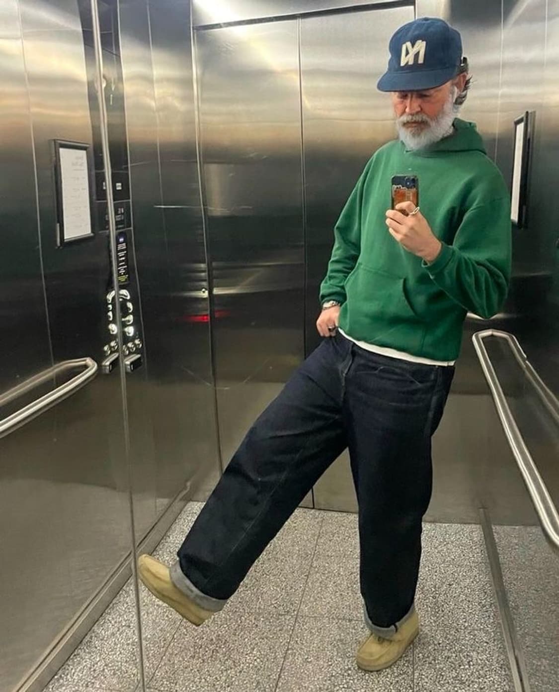 90s 러셀 페이디드 그린 후디 상품이미지1