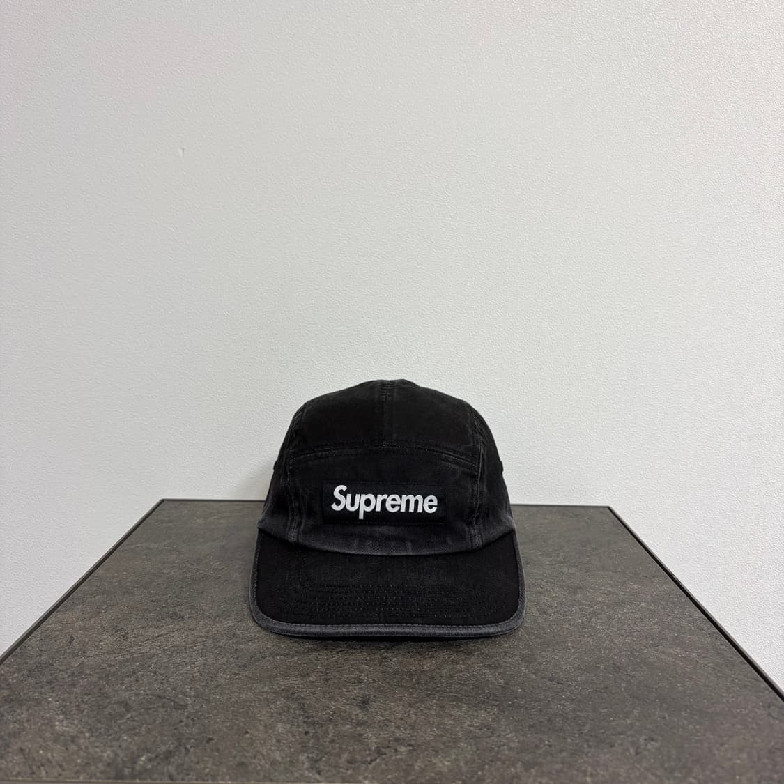 (OS) 슈프림 박스로고 캠프캡 모자 워시드 블랙 상품이미지1