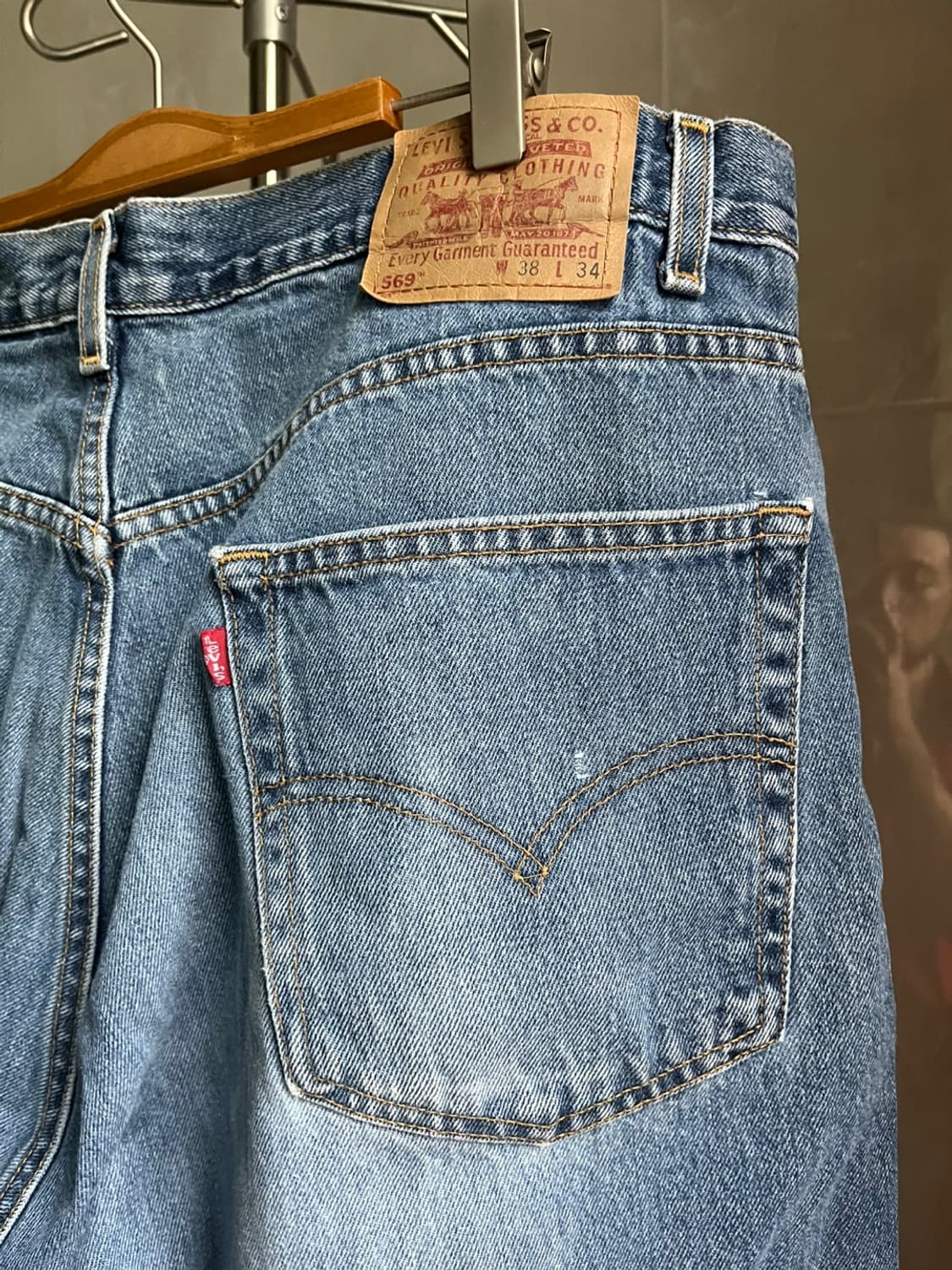 Vintage Levis 569 red font (38x34) 상품이미지4