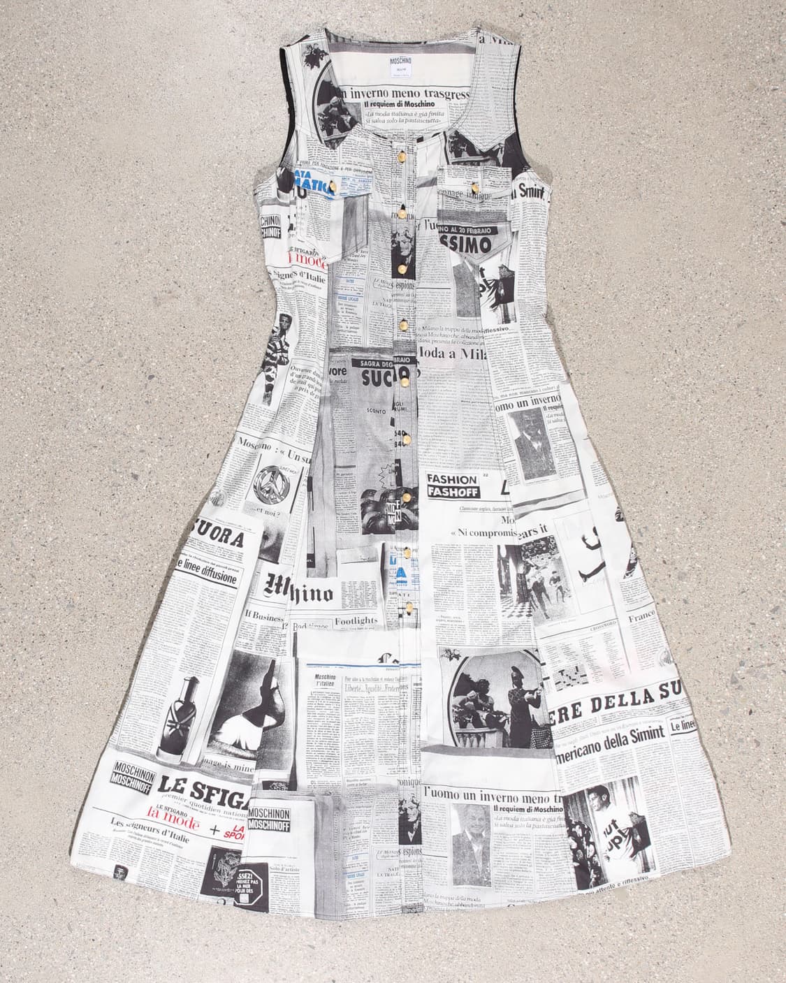 90s Moschino newspaper dress 상품이미지2