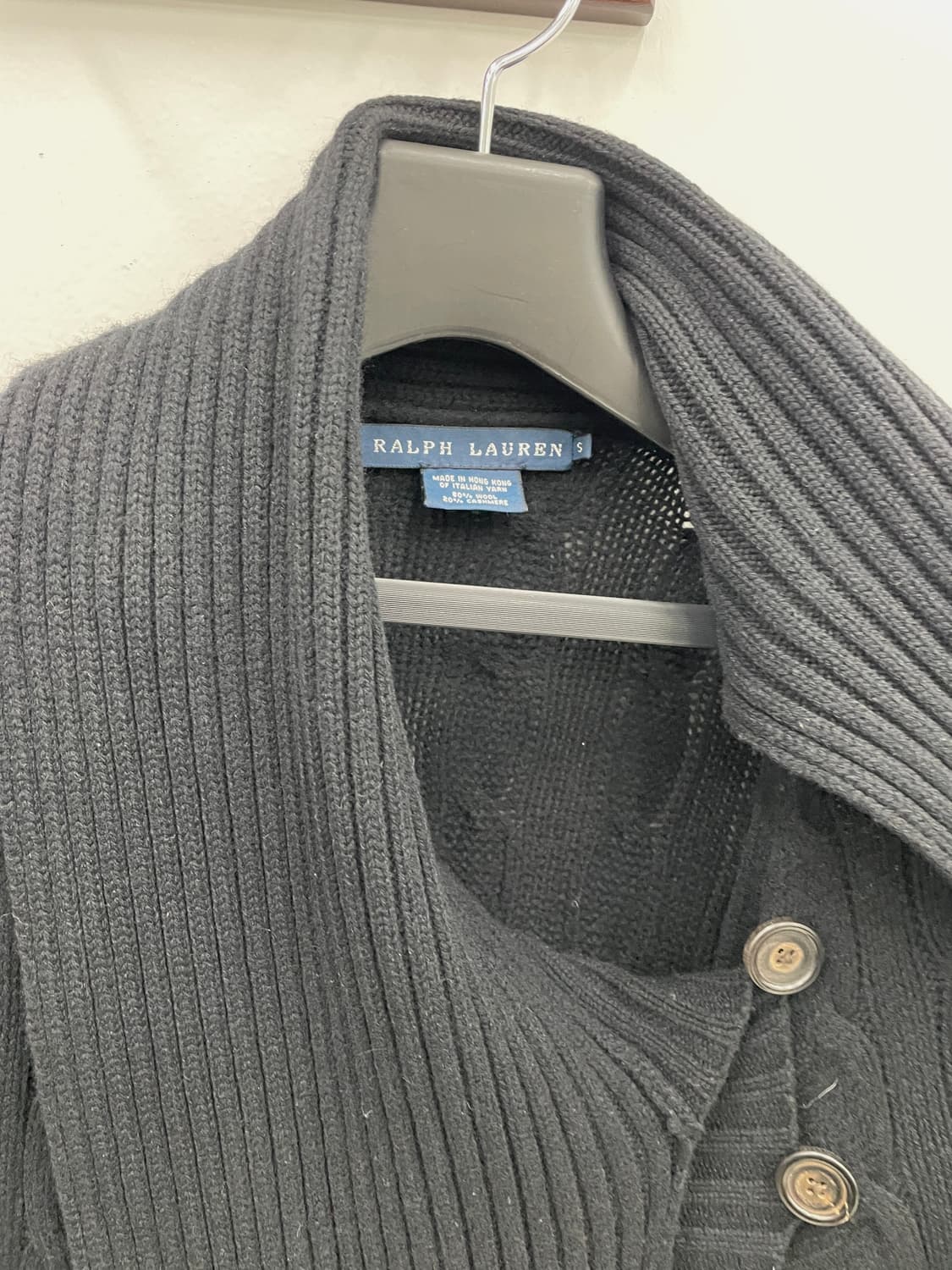 폴로 랄프로렌 캐시미어 혼방 오픈 숄 머플러 꽈베기 롱 가디건 상품이미지3