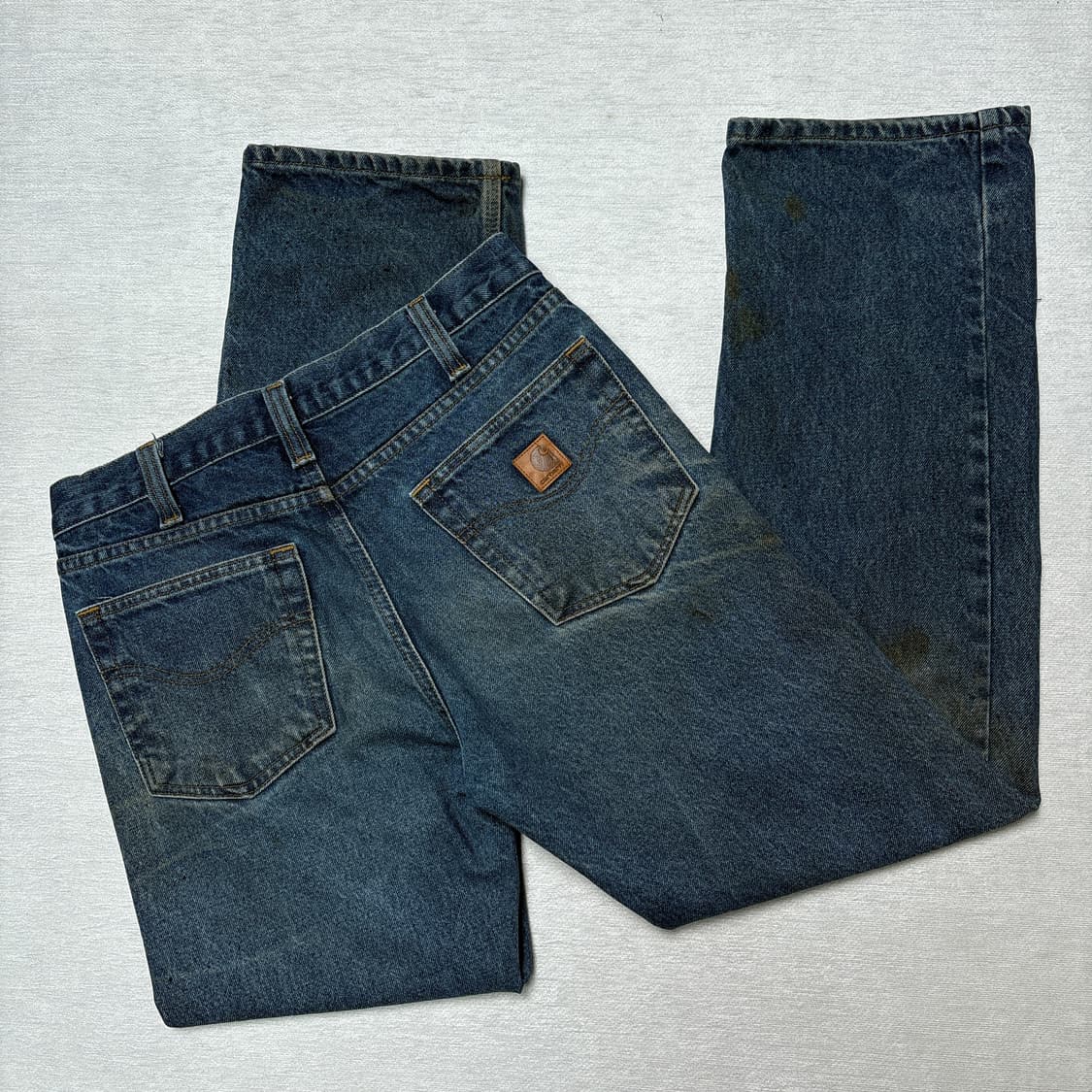 칼하트 #14806 가죽탭 데님팬츠 상품이미지3