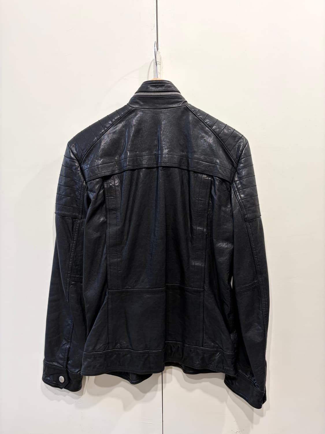 게스 램스킨 바이커 레더 자켓 상품이미지4