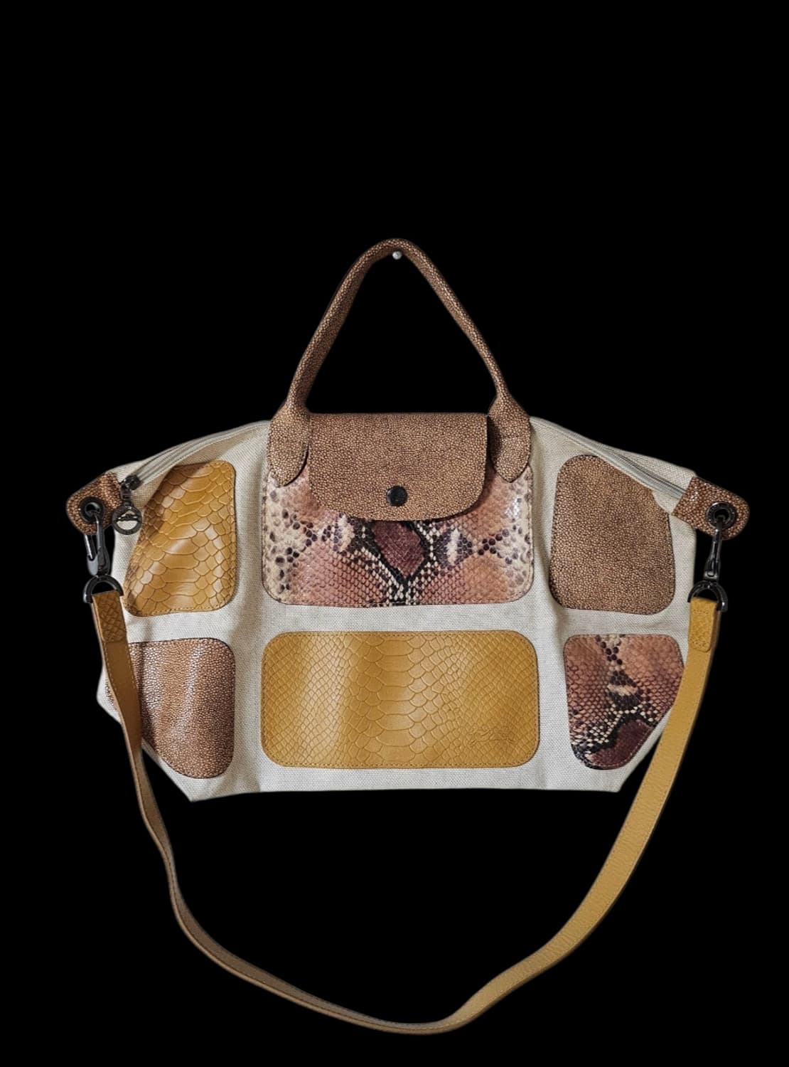 롱샴 Longchamp 르 플리아쥬 가죽 패치워크 가방 숄더백 상품이미지1