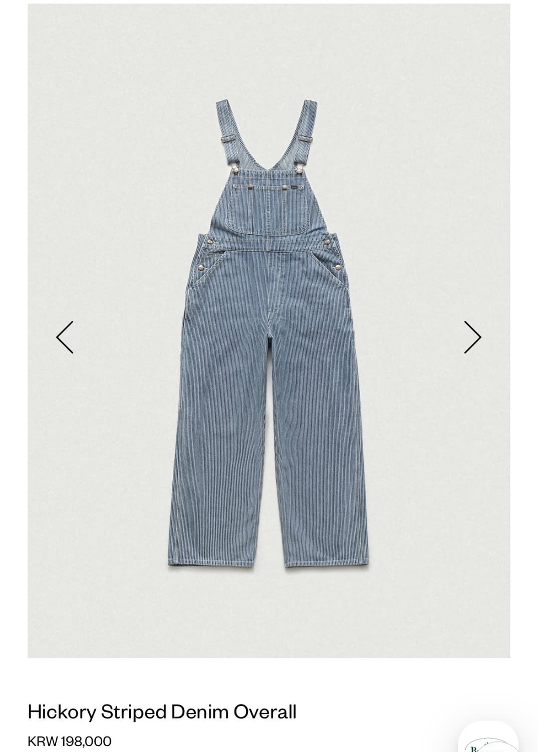 더바넷 Hickory Striped Denim Overall 상품이미지1