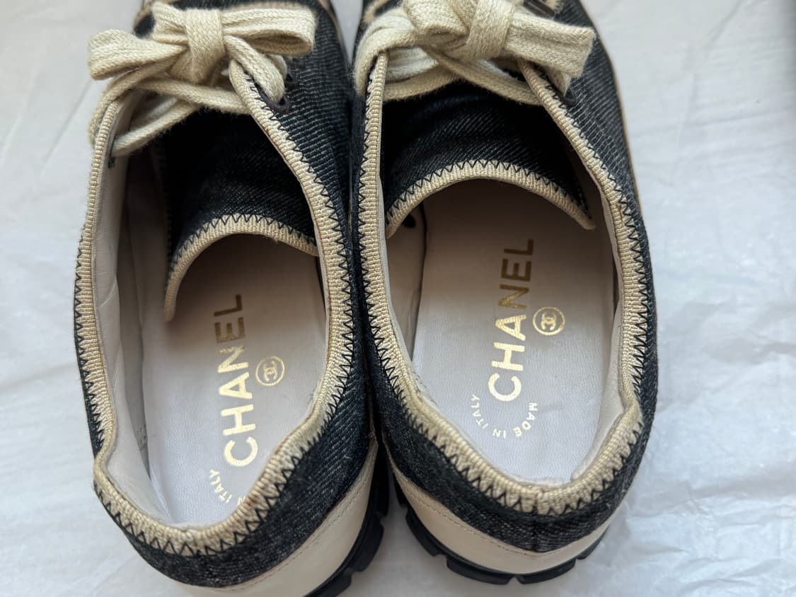 샤넬 80’s 빈티지 데님 코코마크 스니커즈 상품이미지4