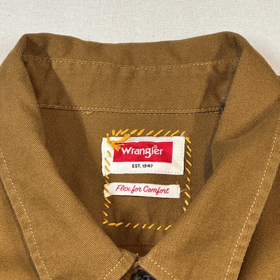 XXL) Wrangler 랭글러 패치워크 투포켓 워크웨어 코튼 셔츠 상품이미지7