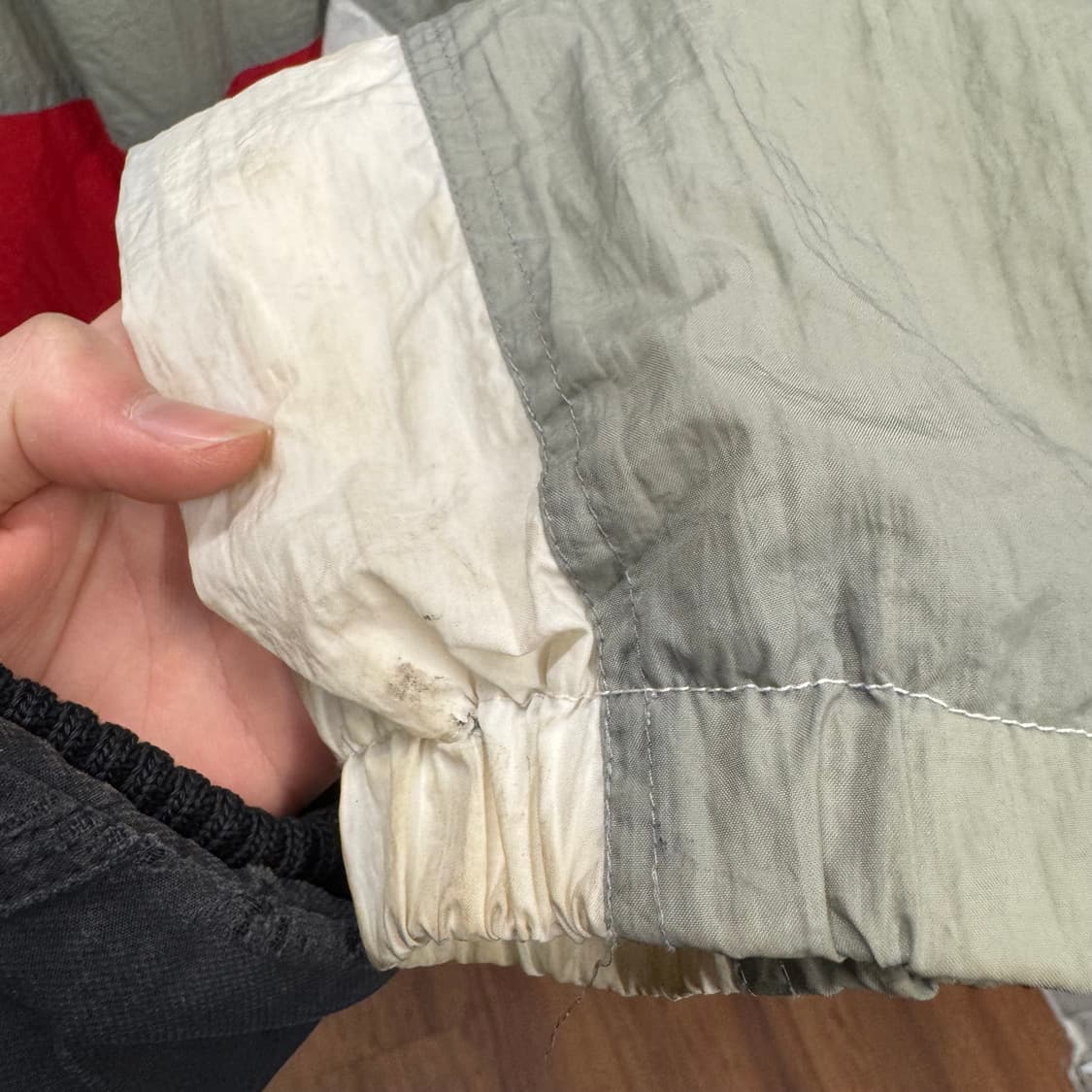 90s 나이키 올드스쿨 바람막이 레트로 아노락 컬러블록 레드 화이트 상품이미지10