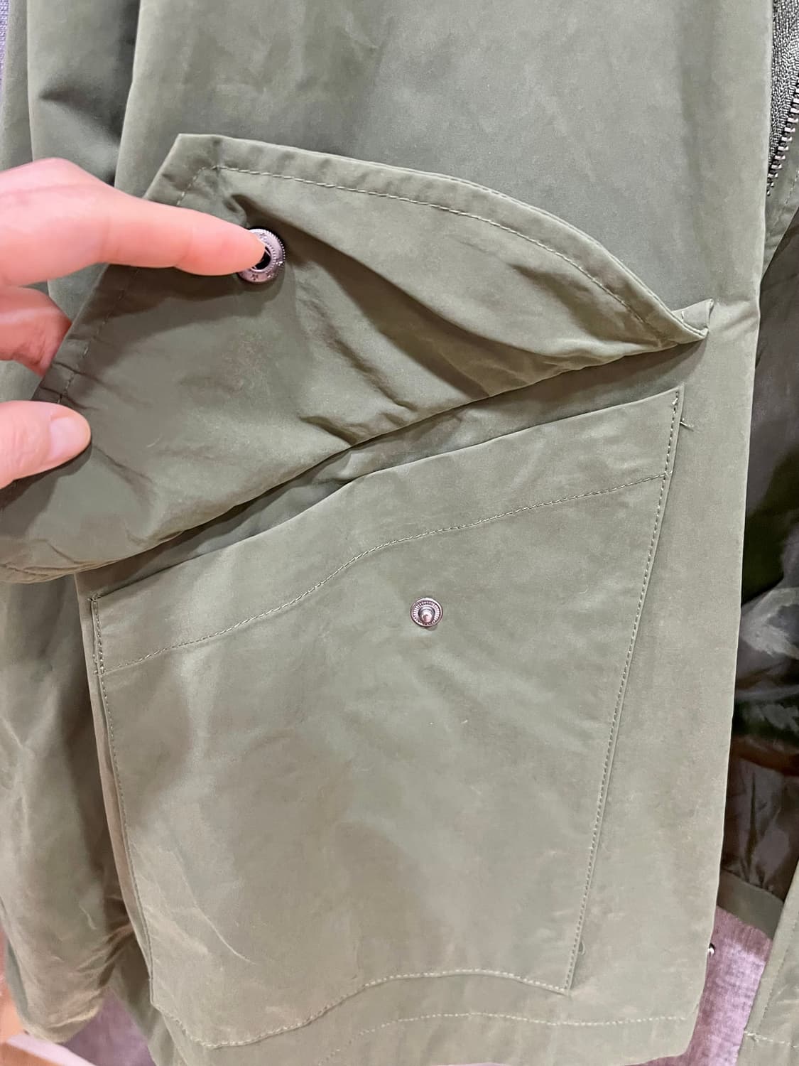 웬즈데이오아시스 M-65 나일론 숏 야상 자켓 카키 /M 상품이미지8