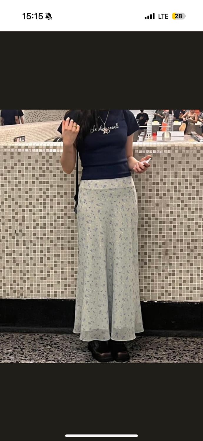 루루서울 플라워에이드 스커트 민트 단종제품 상품이미지2