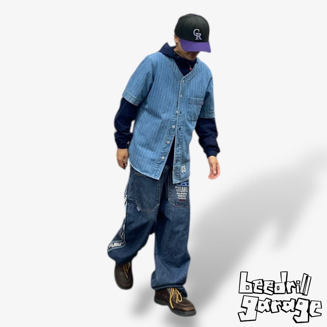 에스피오나지 데님 베이스볼 셔츠 상품이미지1